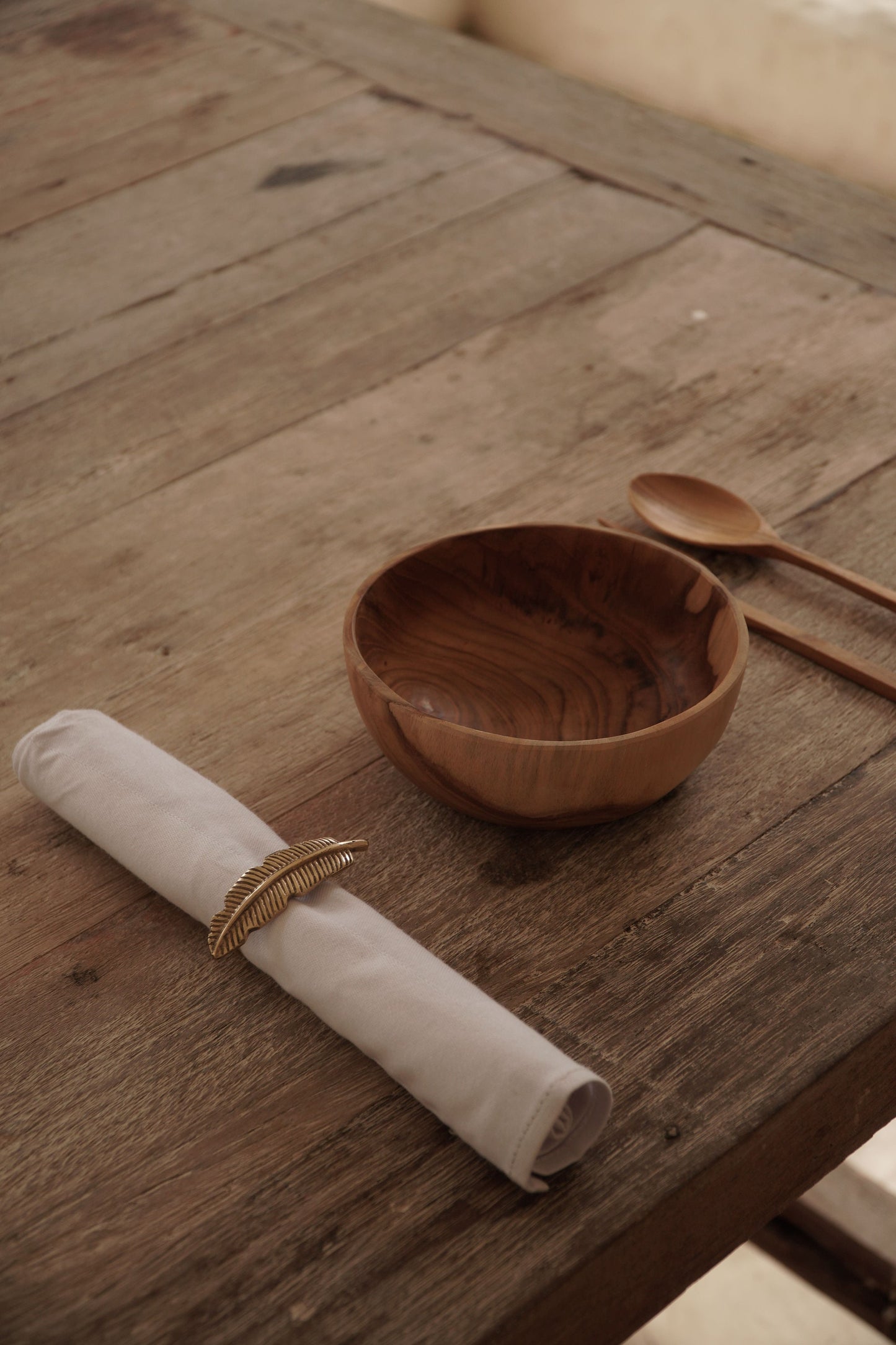 Brass Napkin ring "Sheet" set of 2 pcs.