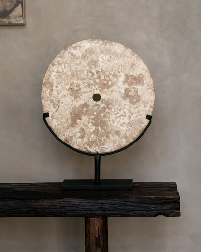 Marble Disc with Metal Stand