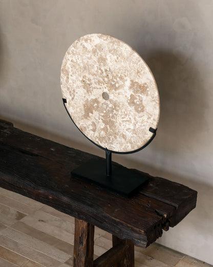 Marble Disc with Metal Stand