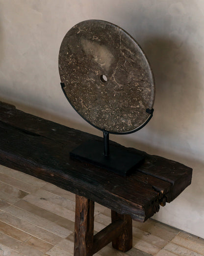 Marble Disc with Metal Stand