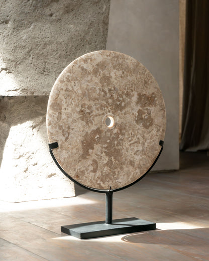Marble Disc with Metal Stand