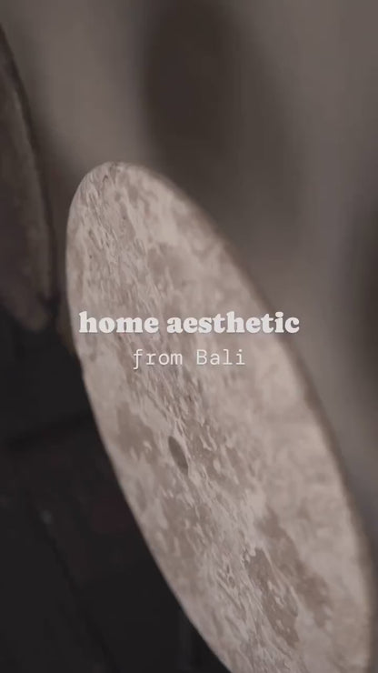 Marble Disc with Metal Stand